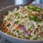 Creamy Jalapeño Cabbage Slaw