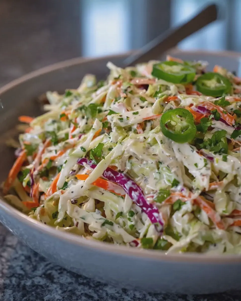 Creamy Jalapeño Cabbage Slaw: The Best Flavorful Twist