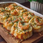 Cheesy Garlic Shrimp Roll Ups