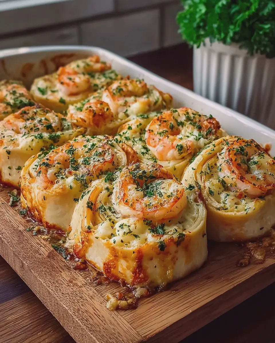Cheesy Garlic Shrimp Roll Ups: A Joyful Twist on Comfort Food