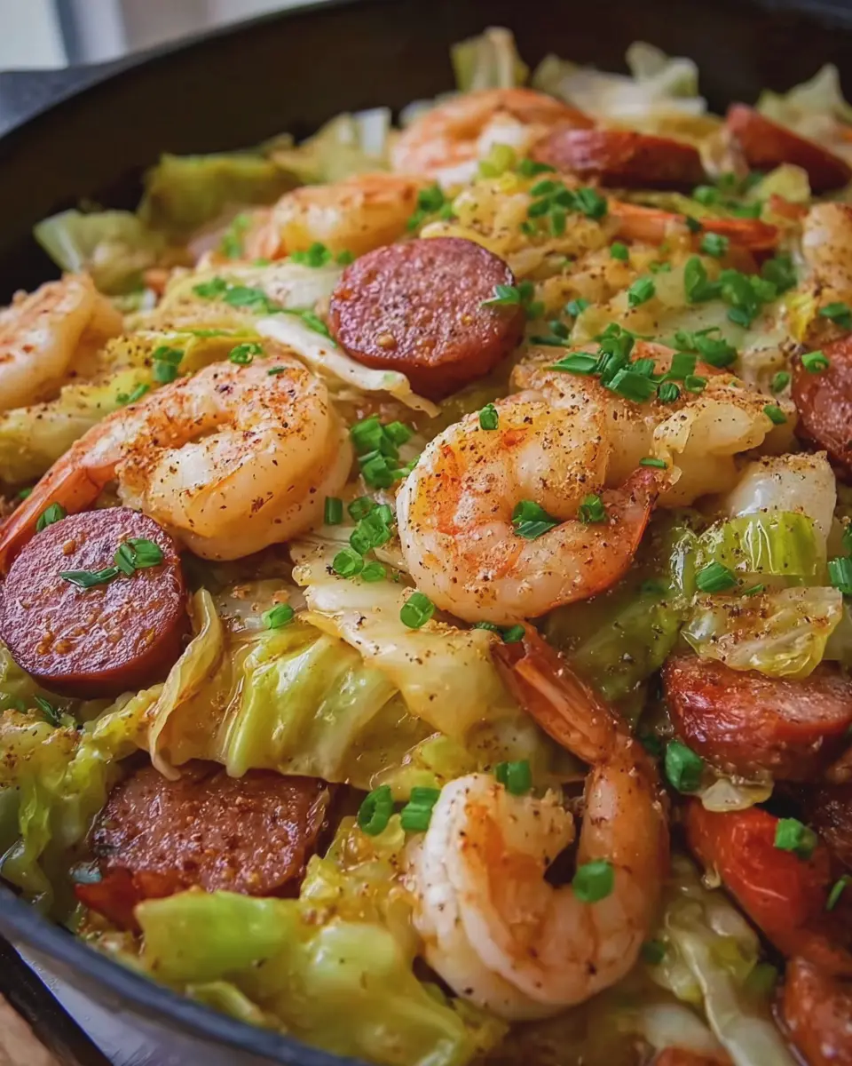 Fried Cabbage with Shrimp and Sausage: A Comforting Delight