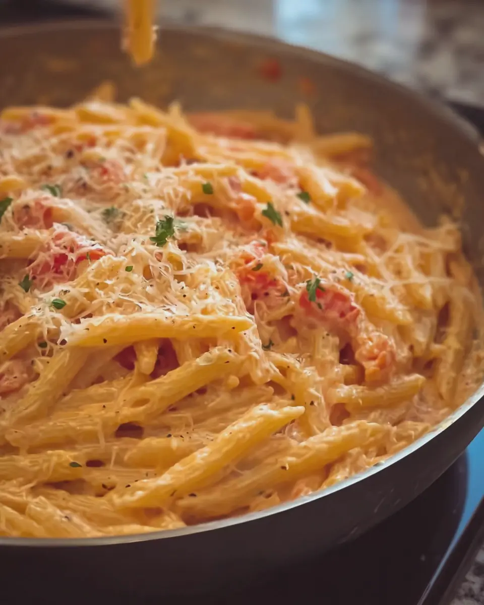 Creamy Garlic Tomato Pasta with Turkey Bacon: A Cozy Delight