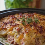 Slow Cooker Scalloped Potatoes and Chicken Ham