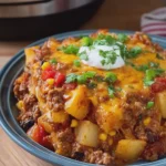 Taco Beef and Potato Crockpot Casserole