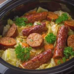 Slow Cooker Cabbage and Beef Sausage